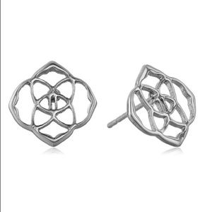 Kendra Scott Silver Dira Logo Stud Earrings